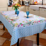 Load image into Gallery viewer, Floral Color Rectangle Tablecloth 60x84 inch Non Iron Stain Resistant Polyester