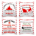 Load image into Gallery viewer, G128 Christmas Decoration Farmhouse Cookie & Pine Spruce Waterproof Throw Pillow Covers 18 x 18 in Set of 4, Beautiful Cushion Covers for Christmas Sofa Couch Decoration