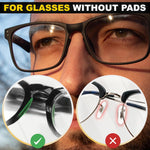 Load image into Gallery viewer, UltraThin Grips Nose Pads Silicone Eyeglasses Nose Pads 0.5 mm Stop Glasses from Sliding Lens Nose Pads 6 Pairs (Black Pads & Orange Glasses Strap)