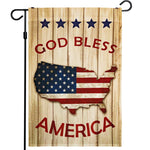 Load image into Gallery viewer, God Bless America Patriotic USA Flag Map Garden Flag 12x18 Inch Printed 150D