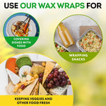 Load image into Gallery viewer, Reusable Beeswax Wraps S M L Sizes Pack of 3 Beeswax Food Wraps Washable