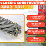 Load image into Gallery viewer, Garage Door Cable for 8 ft Door – 9 ft 7 in Long Heavy Duty 304 Steel Galvanized Cables (Pack of 2) Corrosion Resistant Rust Proof Wire Durable Smooth Operation Easy Installation Reliable