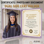 Load image into Gallery viewer, 30 Pack Premium Purple Certificate Holders 8.5 x 11 Heavyweight 300gsm Cardstock Diploma Holder & Certificate Folder Award Certificate Folders for Graduation with Gold Foil Diploma Cover 8.5x11