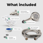 Load image into Gallery viewer, High Pressure 6 Settings Shower Head with Handheld Detachable Set Nickel Finish