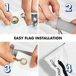 Load image into Gallery viewer, Combo Pack 6 Feet Tangle Free Spinning Flagpole Silver Come and Take It Flag