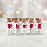 Load image into Gallery viewer, Personalized Wedding Favors for Guests Unique Customized Wedding Party Souvenirs Save the Date Gifts Pack of 10 Creative Bottles (Red Roses Write Your Text Set of 10)