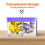 Load image into Gallery viewer, Extra Large Pill Organizer Purple white 2 Times A Day Big Pill Box 7 Day Am Pm