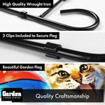 Load image into Gallery viewer, G128 Combo Pack: Garden Flag Stand Black 36x16 Inch & Garden Flag Summer Fun with Cat in Pool 12x18 Inch