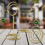 Load image into Gallery viewer, 10 Pack Table Number Holders for Wedding Gold Place Card Holder Table Sign Holders Picture Photo Holders for Tables Mini Table Number Stands Gold Small Gold Table Number Holders Clip Stand