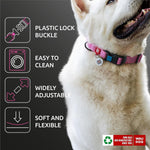 Load image into Gallery viewer, Reflective Cotton Dog Collar Eco Friendly Alt to Nylon Collar for Small Medium Large Dogs Adjustable Male Female Dog Collar Pet Collar with QR ID Tag Collar for Large Breed Dogs and Puppy