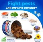 Load image into Gallery viewer, Flea and Tick Prevention for Dogs Chewables Made in USA Natural Flea and Tick Supplement for Dogs 240 Immune Support Chews (2 Pack) Vitamins B1 B6 B12 All Breeds and Ages
