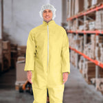 Load image into Gallery viewer, Medical Disposable Coveralls for Adults X Large Size 5 Pack Yellow Hazmat Suit