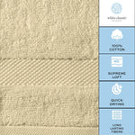 Load image into Gallery viewer, Luxury Beige Bath Towel Set 8 Pcs Combed Cotton Hotel Quality Absorbent Beige