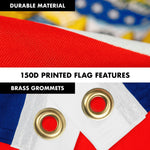 Load image into Gallery viewer, Combo Pack 6 Ft Tangle Free Spinning Flagpole White Costa Rica Flag 3x5 ft