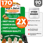 Load image into Gallery viewer, Hemp Hip and Joint Supplement for Dogs Glucosamine for Dogs 170 Mobility Support Chews Advanced Joint Pain Relief Treats with Chondroitin MSM Turmeric Large & Small Breeds Made in USA