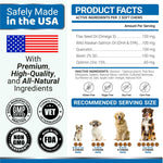 Load image into Gallery viewer, Omega 3 Fish Oil for Dogs 170 Chews Skin and Coat Supplement 170 Chews