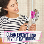Load image into Gallery viewer, Scrub Brush Set of 3pcs Cleaning Shower Scrubber Ergonomic Handle Black Pink