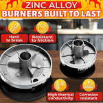 Load image into Gallery viewer, 4Pcs Portable Gas Stove Burner Replacement Surface Burner Head Replacement Stove Range Gas Stove Burners Caps Black Stove Top Burner Replacement Range Burners Tops Burner Covers for Gas Stove