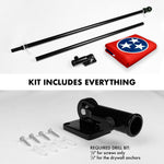 Load image into Gallery viewer, Combo Pack: 6 Feet Tangle Free Spinning Flagpole (Black) Tennessee TN State Flag 3x5 ft Printed 150D Brass Grommets (Flag Included) Aluminum Flag Pole
