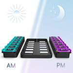 Load image into Gallery viewer, Weekly Pill Organizer 2 Times A Day Airtight Pill Box 7 Day Am Pm Vitamin Case