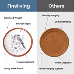 Load image into Gallery viewer, FINE LIVING 8 Inch Hummingbird Wall Art Terracotta Plates Set of 2 Decorative Wall Plates for Hanging Ceramic Clay Wall Decor for Boho Rustic Farmhouse Living Room Kitchen & Bedroom
