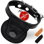Load image into Gallery viewer, Leather Cat Collar with Airtag Holder Removable Bell for Small Medium and Large Breeds Adjustable Long Lasting Classic Kitten Collars Boy & Girl
