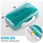 Load image into Gallery viewer, Pill Organizer Airtight Pill Box Large Pill Dispenser for Home Travel Green Case