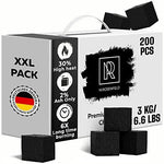 Load image into Gallery viewer, Hookah Coals Coconut Hookah Charcoal 200 Count & 3 KG 6.6 lbs 25mm Cubes