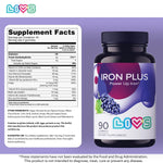 Load image into Gallery viewer, Iron Plus Gummy Vitamin Iron with Vitamin C Made in USA Gummies for Adults &