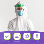 Load image into Gallery viewer, Medical Disposable Coveralls for Adults XLarge Size Pack of 5 White PPE Suit