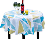Load image into Gallery viewer, Spring Easter Outdoor Blue Tablecloth Spill Proof Wrinkle Free Round 60 inch