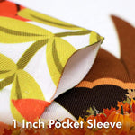 Load image into Gallery viewer, G128 Home Decorative Thanksgiving Garden Flag, Joyful Pilgrim Turkey with Pumpkin and Maple Leaves Decorations, 12x18 Inch Printed 150D Polyester Rustic Holiday Seasonal Outdoor Flag