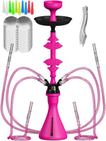 Load image into Gallery viewer, Hookah Set With Everything 4 Hose 50x Foil Big Silicone Bowl Pink Hookah Set