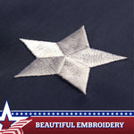 Load image into Gallery viewer, 3 Pack: USA Pleated Fan Flag 1.5x3FT Star Center Embroidered Polyester Stars and Stripes