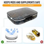 Load image into Gallery viewer, Extra Large Pill Organizer Medicine Case Black Pill Box Adjustable Compartment