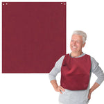 Load image into Gallery viewer, Burgundy Adult Bib with Snap 28x30 Inch 2 Pack of 100% Spun Durable Polyester