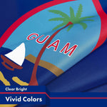 Load image into Gallery viewer, G128 5 Pack: Guam Guamanian Flag 3x5 Ft LiteWeave Pro Series Printed 150D Polyester Indoor/Outdoor, Vibrant Colors, Brass Grommets, Thicker and More Durable Than 100D 75D Polyester