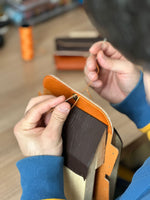 Load image into Gallery viewer, Leather Glasses Case Eyeglass Case Sunglass Case Genuine Leather Slim Glasses