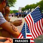 Load image into Gallery viewer, G128 12 Pack Handheld American USA Stick Flags 12x18 In Printed 150D Polyester, Country Flag, Solid Wooden Stick, Spear Gold Tip, Great for Patriotic Decorations