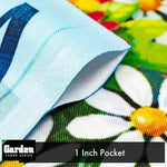 Load image into Gallery viewer, Combo Pack: Garden Flag Stand Black 36x16 Inch & Garden Flag America the Beautiful Spring Flowers Watering Can 12x18 Inch