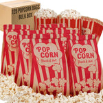 Load image into Gallery viewer, Popcorn Bags 1.5oz Bulk Pack of 125 Medium Brown & Red Individual Pop Corn Bags