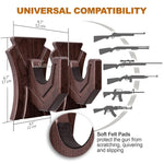 Load image into Gallery viewer, Gun Rack Wall Mount Decor Displays Horizontal Gun Rack Shotgun Bow Wood Hooks