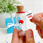 Load image into Gallery viewer, Cute Anniversary Present For Girlfriend or Boyfriend Unique Game Inspired Romantic Bottle Anniversary Love Wish Jar (Teal Box I Choose You)