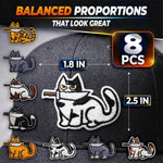 Load image into Gallery viewer, Cat Patches Iron On & Sew On Set of 8 Easy Fix Embroidered Funny Patches for Hats Jackets Backpacks Jeans & Bags Cute Cat Patch Set Valentines Day Gifts for Animal Lovers and DIY Decor