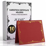 Load image into Gallery viewer, 10 Pack Premium Burgundy Certificate Holders 8.5 x 11 inch Heavyweight 300gsm Cardstock Diploma Holder & Certificate Folder Award Certificate Folders for Graduation with Gold Foil Diploma Cover