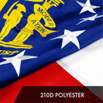 Load image into Gallery viewer, G128 10 Pack: Georgia GA State Flag 2x3 Ft ToughWeave Series Embroidered 300D Polyester Embroidered Design, Indoor/Outdoor, Brass Grommets