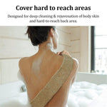 Load image into Gallery viewer, Natural Back Scrubber for Shower for Men and Women Set of 2 Hemp Exfoliating Body Scrubbers Long Back Washer Sleeve & Bath Scrub Mitten for Deep Cleaning & Skin Relax