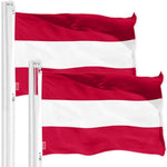 Load image into Gallery viewer, 2 Pack: Austria Austrian Flag 3x5 Ft Printed 150D Polyester Indoor/Outdoor, Vibrant Colors, Brass Grommets, Quality Polyester, Much Thicker More Durable Than 100D 75D Polyester