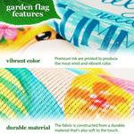 Load image into Gallery viewer, Combo Pack: Garden Flag Stand Black 36 in x 16 in & Garden Flag Summer Decoration All You Need is Summer Gnome 12x18 DoubleSided Blockout Fabric