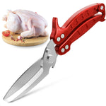 Load image into Gallery viewer, Heavy Duty Poultry Shears – Sharp Chicken Scissors with Non Slip Micro Serrated Blades Meat Cutting Scissors with Safety Lock – Multipurpose Kitchen Shears for Food Meat Fish Bone & Food Prep